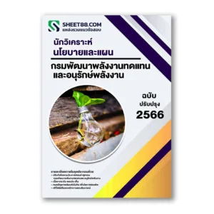 แนวข้อสอบ นักวิเคราะห์นโยบายและแผน กรมพัฒนาพลังงานทดแทนและอนุรักษ์พลังงาน